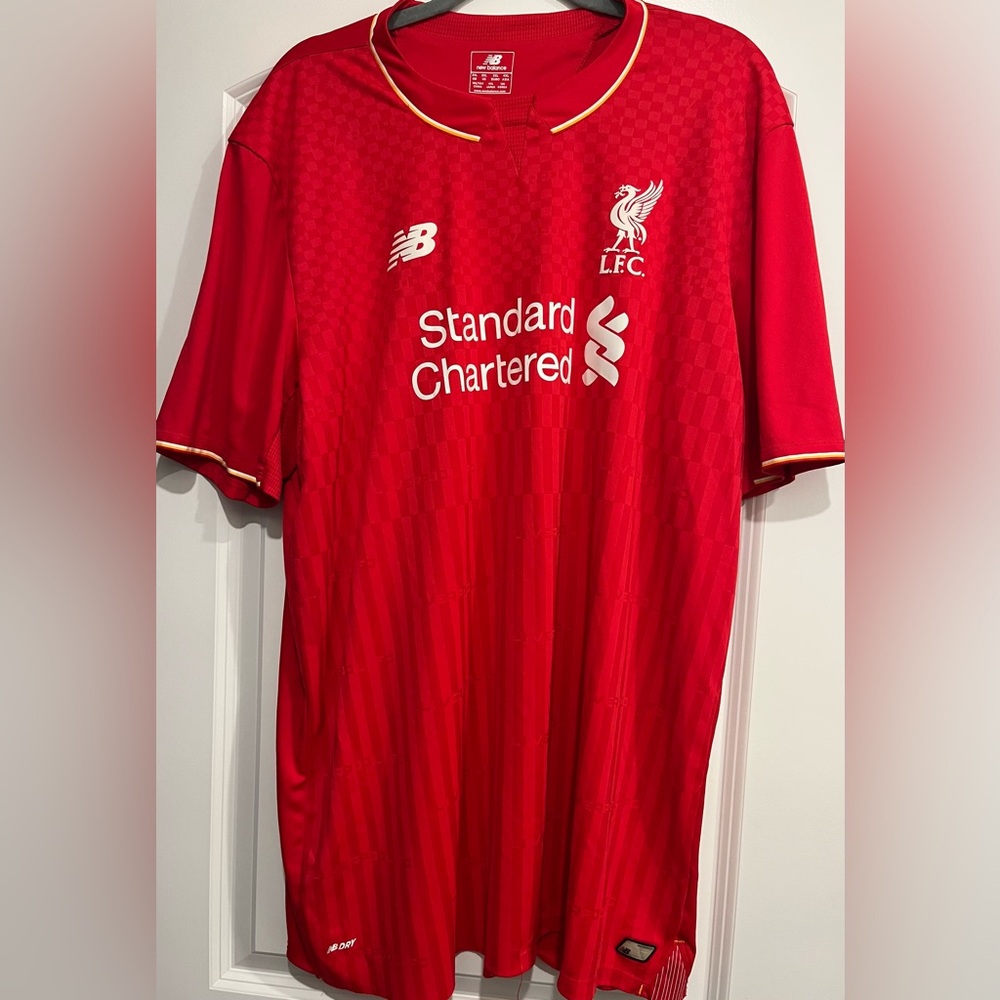 New Balance Liverpool Football Club Red Soccer Shirt Jersey Sturridge 15 Soccer